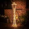 Light Up Christmas Lamp Post Lantern In Brown Weave with 170 White