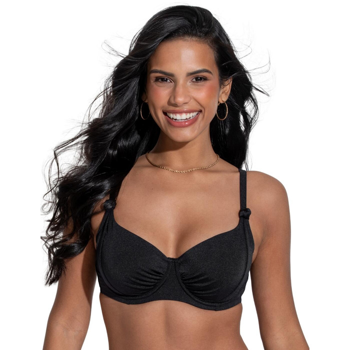 Pour Moi St Kitts Underwired Bikini Top - Black - 32DD