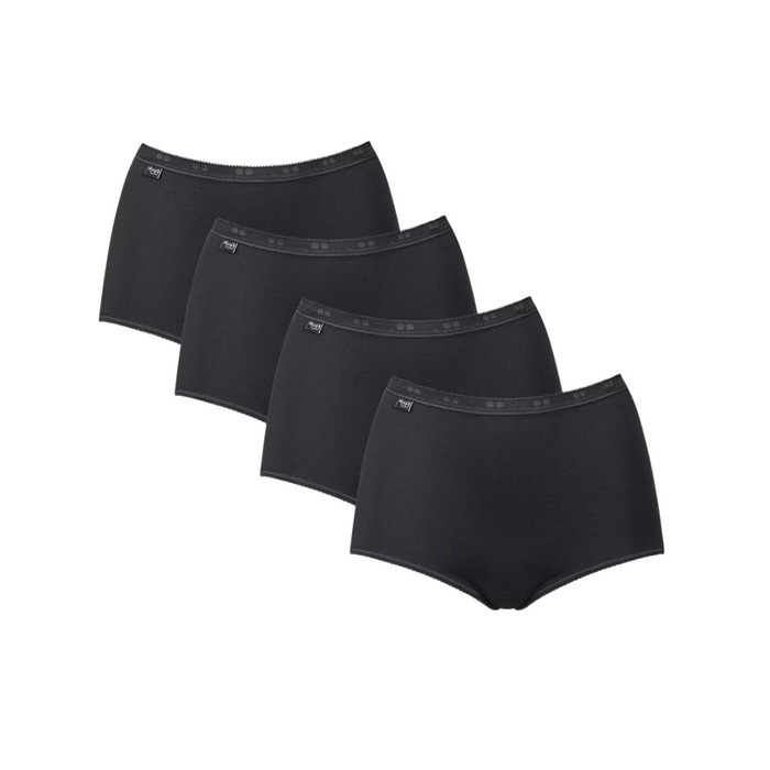 Sloggi Basic+ Maxi Brief 3 Pack + 1 Free - Black - M - 12