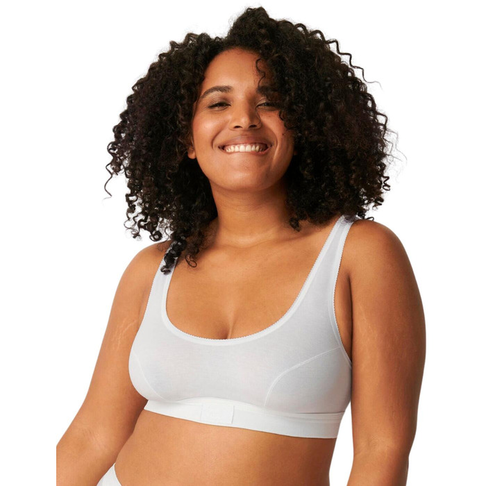 Sloggi Double Comfort Soft 95% Cotton Bra Top - White - XS - 8