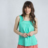 Weird Fish Women's Chelle Jersey Square Neck Vest Aqua Marine 10