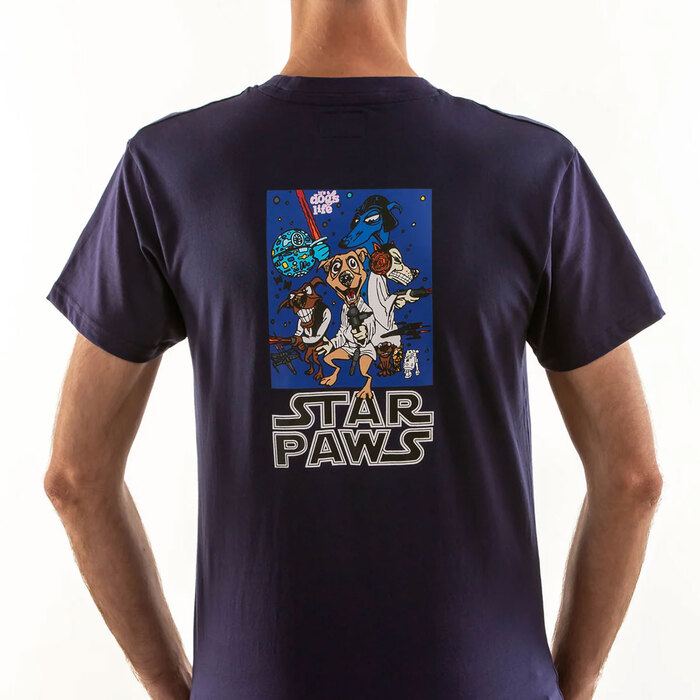 It's A Dogs Life Men's Star Paws T