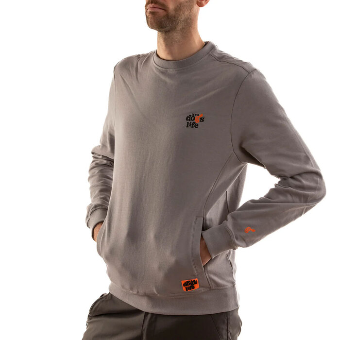 It's A Dogs Life Crew Neck Sweatshirt Titanium 2XL