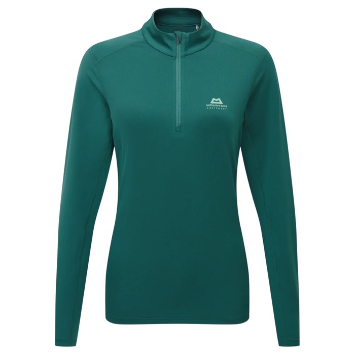 Mountain Equipment Women's Cerrig Long Sleeve Zip T-Shirt Deep Teal 14