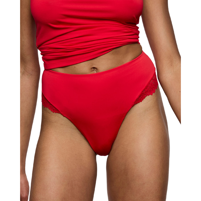 Marie Jo Soft Studio High Waisted Thong - True Red - XS - 8