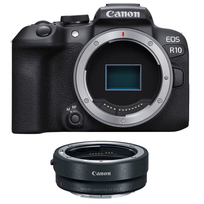Canon EOS R10 Mirrorless Camera Body with EF-EOS R mount adapter