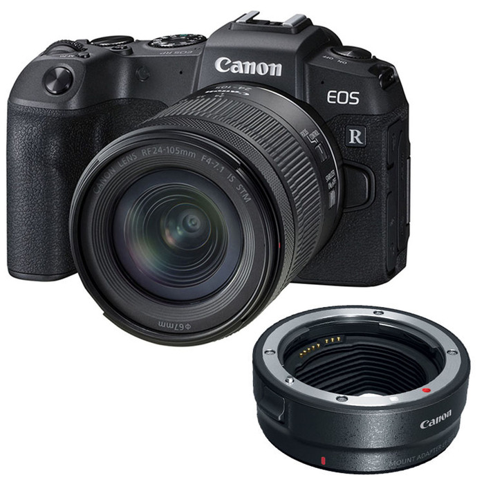 Canon EOS RP Mirrorless Camera with RF 24-105mm f/4-7. 1 IS STM Lens with EF-EOS R mount adapter