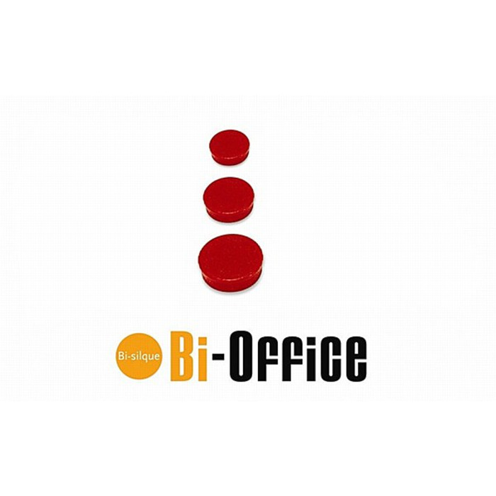 Bi-Office Magnets 10mm Red, Pack of 10