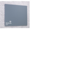 Magnetic Glass Board with your Logo 900 x 600mm Grey