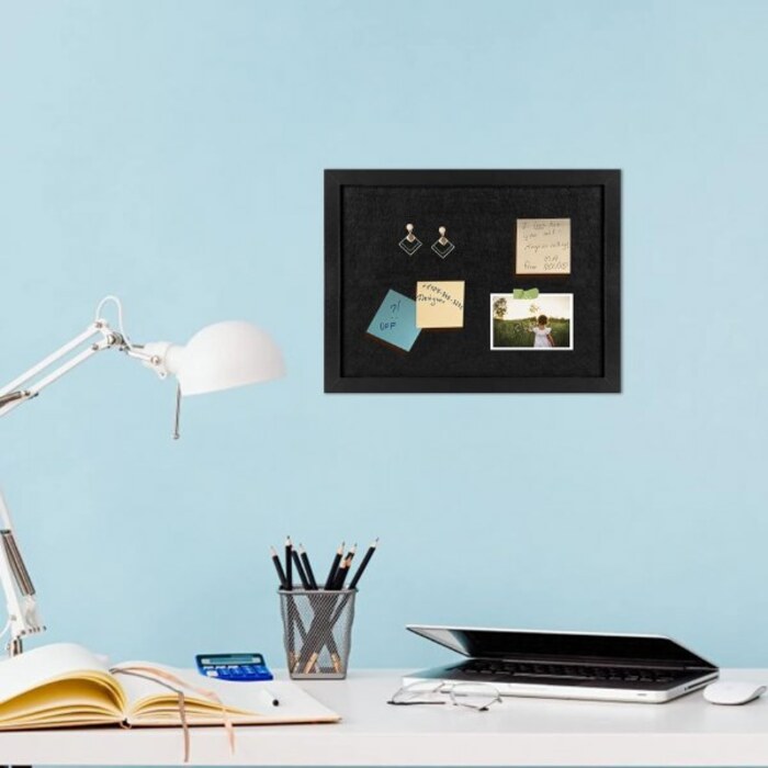 Black Cork Board with Black MDF Frame