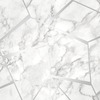 Fractal Geometric Marble Wallpaper Silver