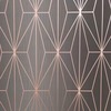 Kayla Metallic Geometric Wallpaper Charcoal