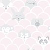 Over the Rainbow Peek a Boo Animals Wallpaper Pink