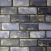 Metallic Brick Wallpaper Navy