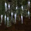 Noma Christmas Fit & Forget 20 White Icicle Drop LED Lights