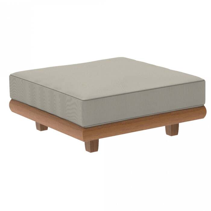 Alexander Rose Outdoor Sorrento Ottoman with Cushion, Niebla