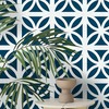 Geometric Breeze Wallpaper Washed Denim Blue