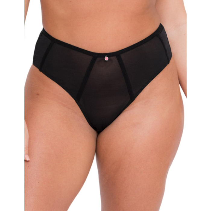 Curvy Kate Elementary High Waist Brazilian Brief - Black/Pink - XS - 8