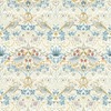 William Morris Strawberry Thief Wallpaper Linen Grey and Plum W0171