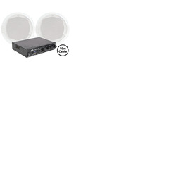 Background Music System with 2 Speakers & Bluetooth Amp