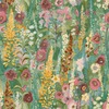 Delphinium Floral Forest Textured Vinyl Wallpaper Green