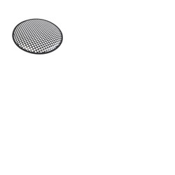 12" Metal Speaker Grille Black PVC Trim