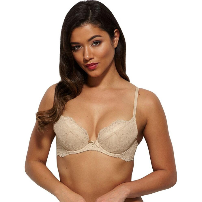 Gossard Superboost Lace Plunge Bra - Nude - 40E