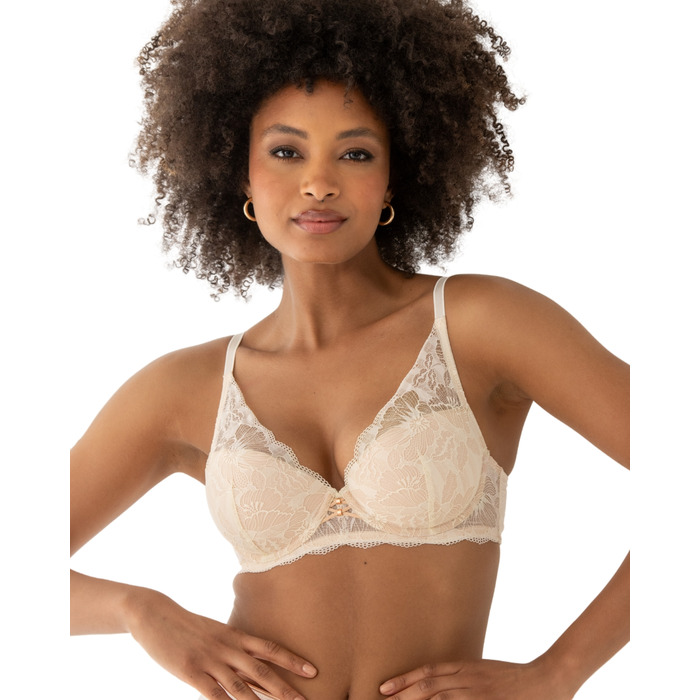 Pour Moi Atelier Lace High Apex Padded Bra - Ivory/Champagne - 32B