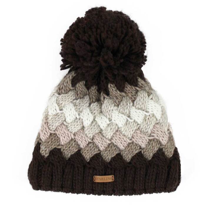 Starling Snake Bobble Beanie Cream