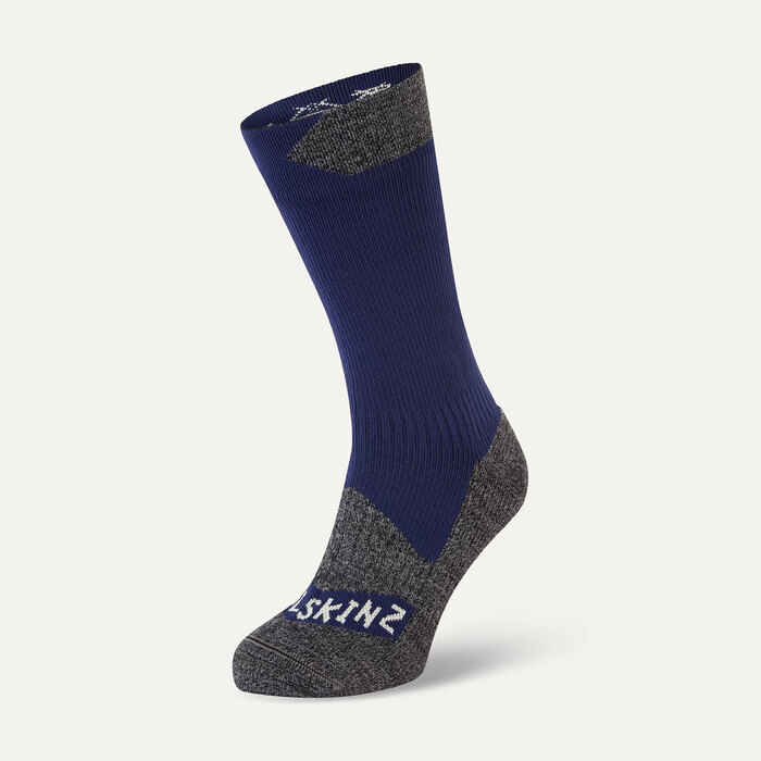 Sealskinz Raynham Waterproof All Weather Mid Length Sock Navy S
