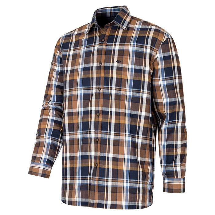 Hoggs of Fife Arran Microfleece Lined Shirt Navy