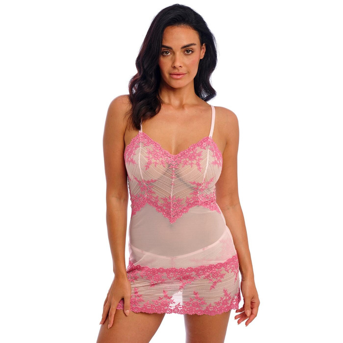 Wacoal Embrace Lace Chemise - Ballet Slipper/Chateau Rose - L - 14