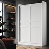 ELEGANT Modern White Sliding Door Wardrobe with Matte Finish