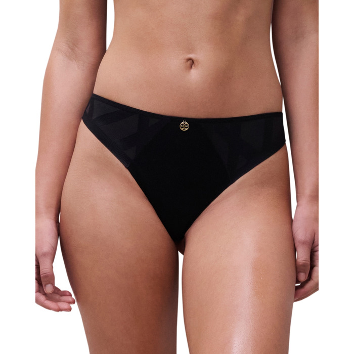 Chantelle Glaze Tanga Brief - Black - L - 14