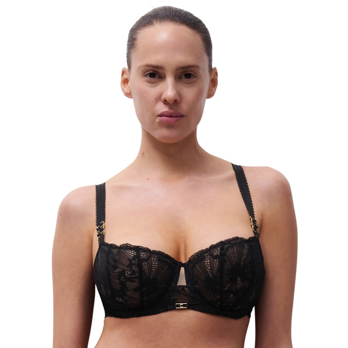 Chantelle Muse Half-Cup Balcony Bra - Black - 30D