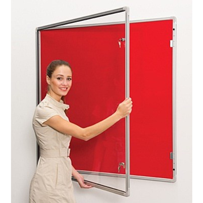 Boards Direct Internal Lockable Display Case Blue 1200x1200mm
