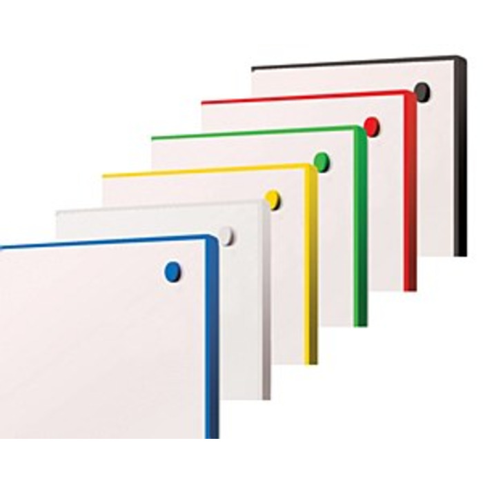 WriteOn Coloured Edge Whiteboard 1176 x 2378mm Black Edge