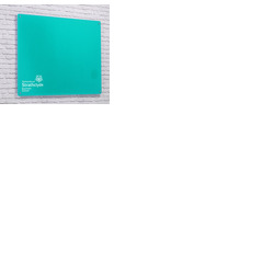 Magnetic Glass Board with your Logo 1800 x 1200mm Turquoise