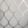 Clifton Wave Geometric Wallpaper Grey