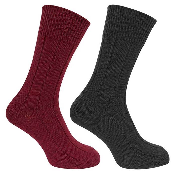 Hoggs of Fife Brogue Merino Country Socks Twin Pack