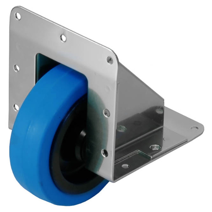 4" 100mm Recessed Caster - Black