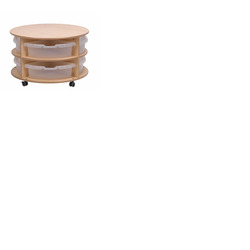 Double Tier Mobile Circular Storage Unit
