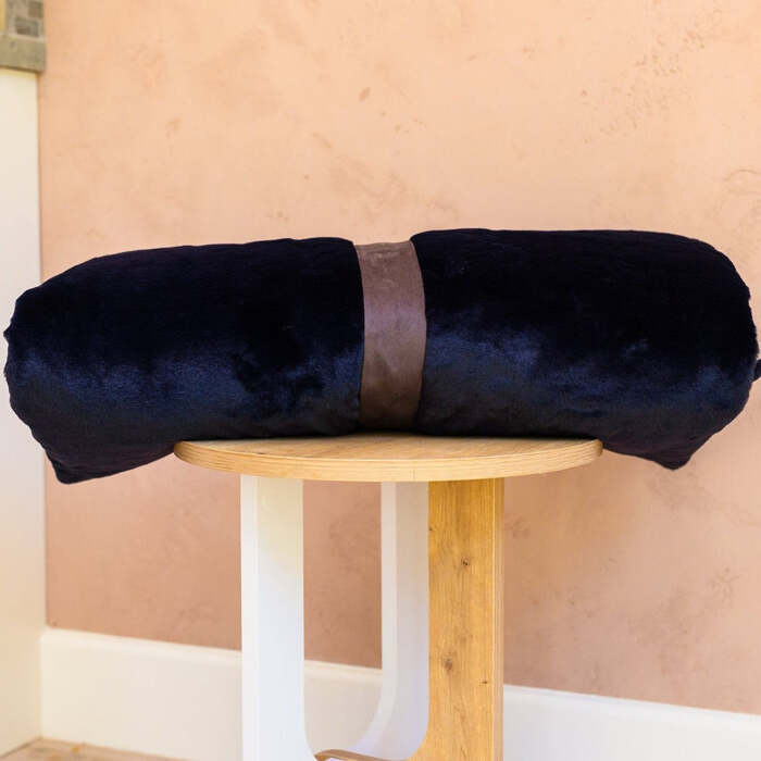 Dog Bed Duvet Cover Two Sizes Faux Fur & Suede Blackberry - Medium - Large