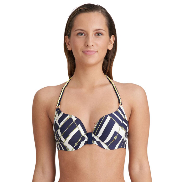 Marie Jo Saranji Padded Heart Shape Bikini Top - Majestic Blue - 32D