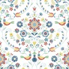 Britt Woodland Damask Vinyl Wallpaper Red