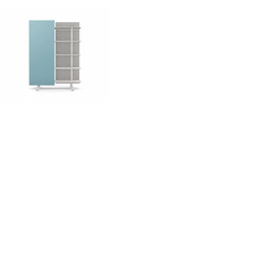 A08 Mobile Shelving Unit with Glass Writing Board