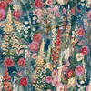 Delphinium Floral Forest Textured Vinyl Wallpaper Blue