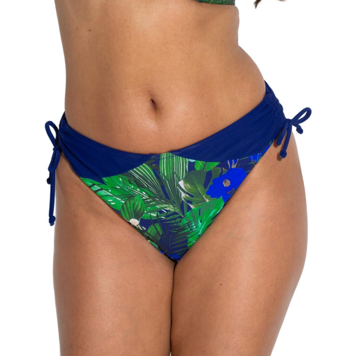Pour Moi Palermo Adjustable Side Bikini Brief - Navy Fern - XS - 8