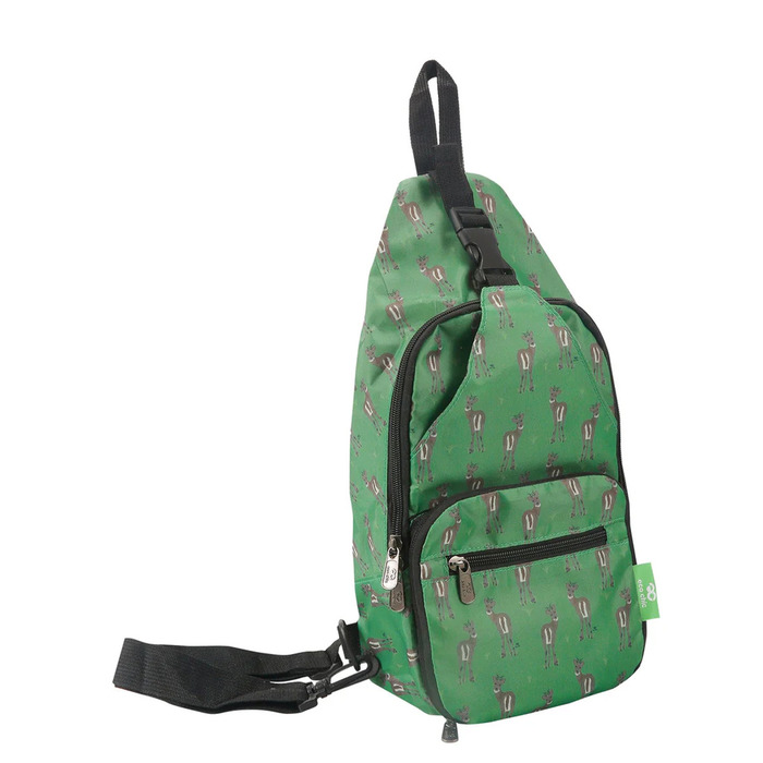 Eco Chic Lightweight Foldable Crossbody Bag Deer