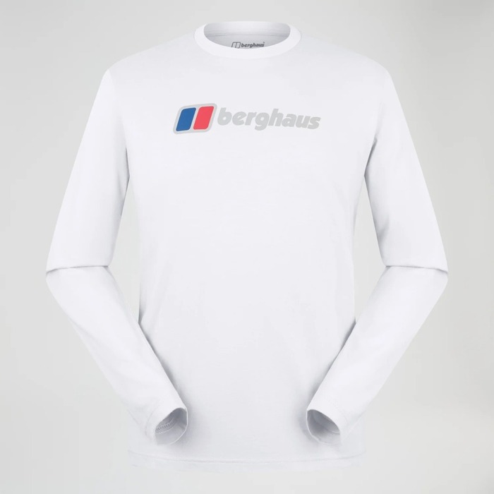 Berghaus Big Logo Long Sleeve Men's Tee White L